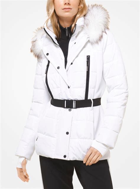 michael kors white jacket womens|michael kors women's fitted jackets.